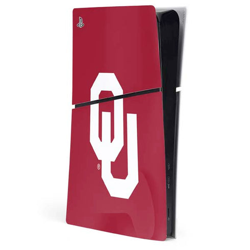 University of Oklahoma Sooners Cracked PS5 Slim Digital Edition Console Skin