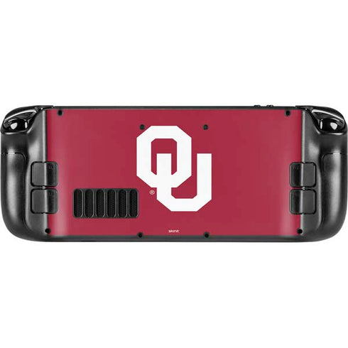 University of Oklahoma Sooners Cracked Steam Deck Handheld Gaming Computer Skin