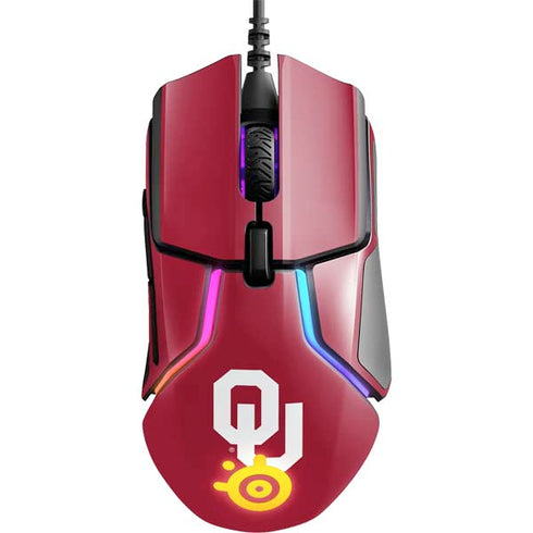 University of Oklahoma Sooners Cracked SteelSeries Rival 600 Gaming Mouse Skin