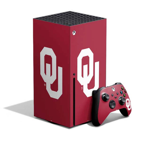 University of Oklahoma Sooners Cracked Xbox Series X Bundle Skin