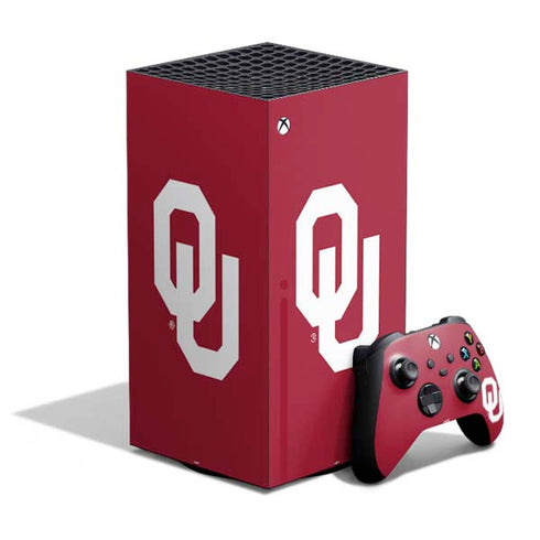 University of Oklahoma Sooners Cracked XBox Series X Digital Edition Bundle Skin