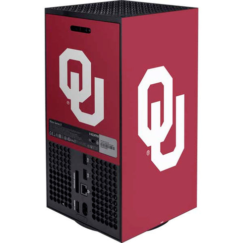 University of Oklahoma Sooners Cracked XBox Series X Digital Edition Bundle Skin