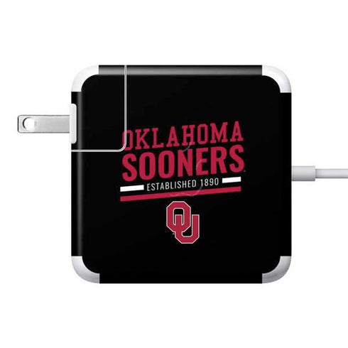 University of Oklahoma Sooners Est 1890 85W Power Adapter (15 and 17 inch MacBook Pro Charger) Skin