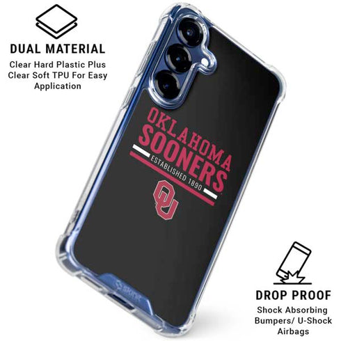 University of Oklahoma Sooners Est 1890 Galaxy S25 Clear Case