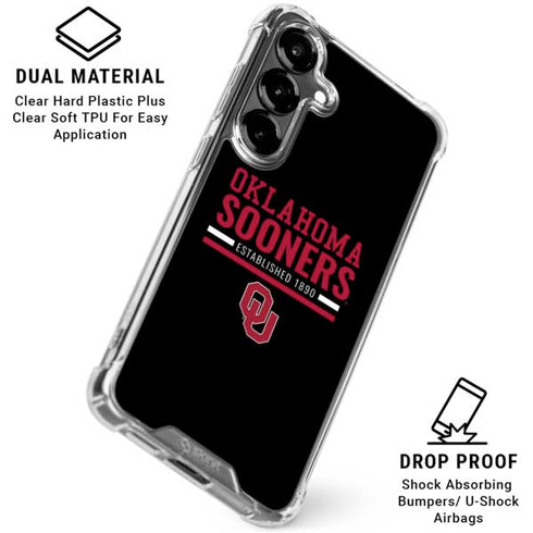University of Oklahoma Sooners Est 1890 Galaxy S26 Plus Clear Case