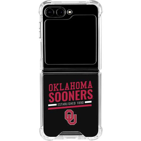 University of Oklahoma Sooners Est 1890 Galaxy Z Flip6 Clear Case