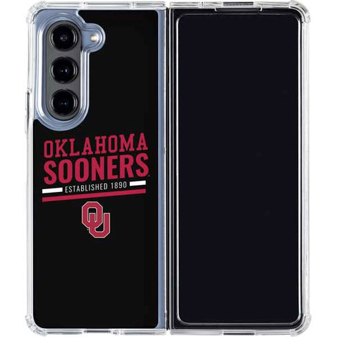 University of Oklahoma Sooners Est 1890 Galaxy Z Fold5 5G Clear Case