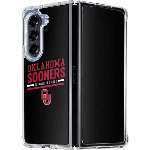 University of Oklahoma Sooners Est 1890 Galaxy Z Fold5 5G Clear Case