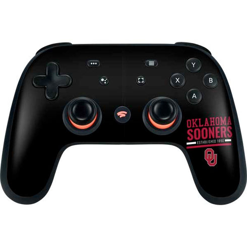 University of Oklahoma Sooners Est 1890 Google Stadia Controller Skin