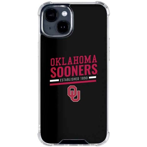University of Oklahoma Sooners Est 1890 iPhone 15 Clear Case