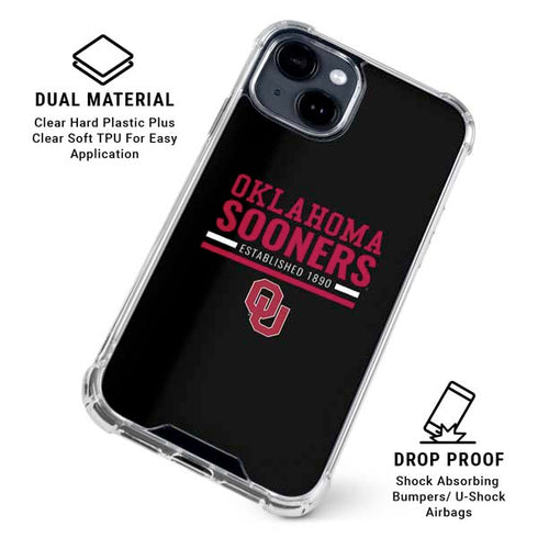 University of Oklahoma Sooners Est 1890 iPhone 15 Clear Case