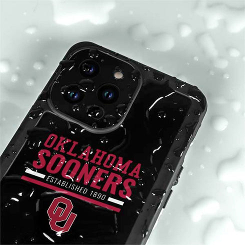 University of Oklahoma Sooners Est 1890 iPhone 15 Pro Waterproof Case