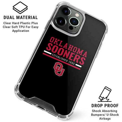 University of Oklahoma Sooners Est 1890 iPhone 16 Pro Max Clear Case