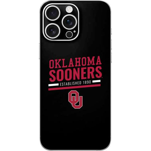 University of Oklahoma Sooners Est 1890 iPhone 16 Pro Max Skin