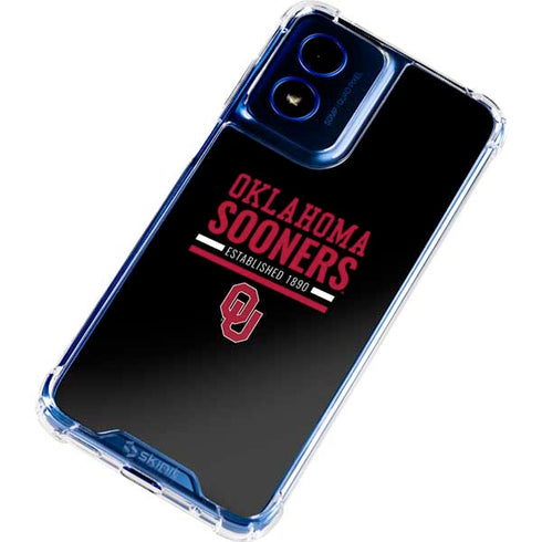 University of Oklahoma Sooners Est 1890 Moto G 5G (2024) Clear Case