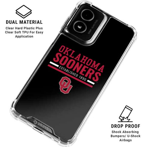 University of Oklahoma Sooners Est 1890 Moto G Power 5G (2024) Clear Case