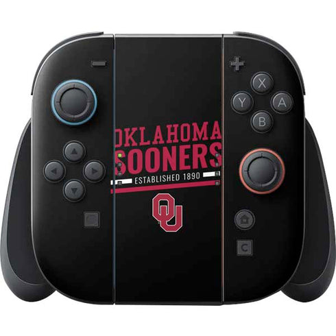 University of Oklahoma Sooners Est 1890 Nintendo Switch 2 (2025) Joy-Con Controller Skin
