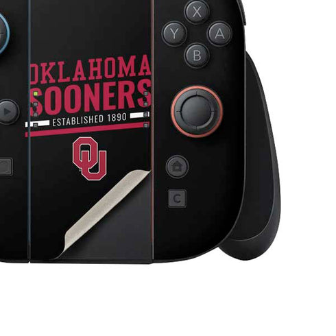 University of Oklahoma Sooners Est 1890 Nintendo Switch 2 (2025) Joy-Con Controller Skin
