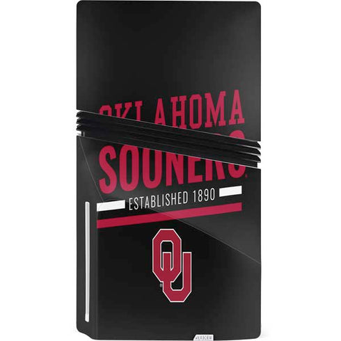 University of Oklahoma Sooners Est 1890 PS5 Pro Disk Console Skin