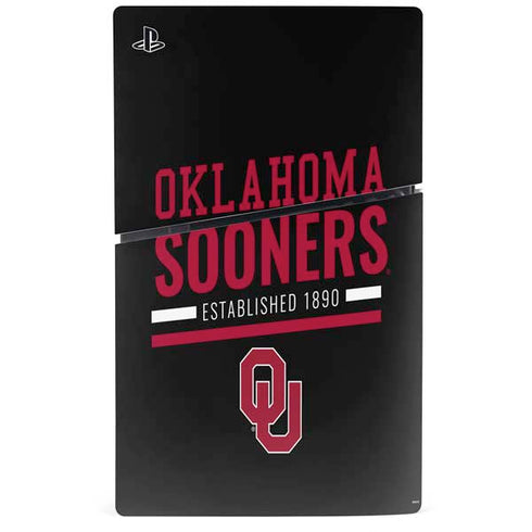 University of Oklahoma Sooners Est 1890 PS5 Slim Digital Edition Console Skin