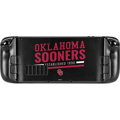 University of Oklahoma Sooners Est 1890 Steam Deck Handheld Gaming Computer Skin