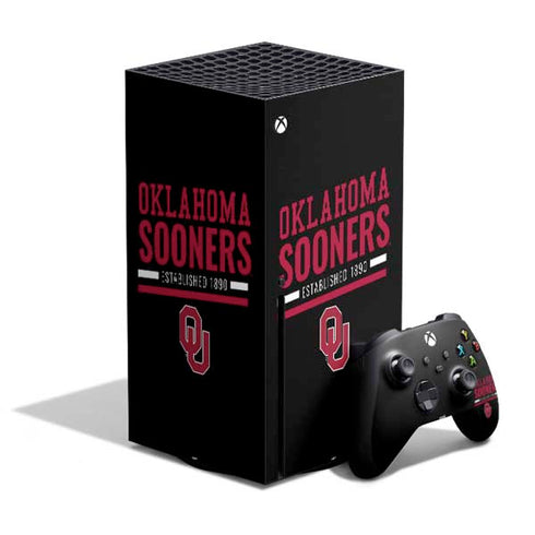 University of Oklahoma Sooners Est 1890 Xbox Series X Bundle Skin