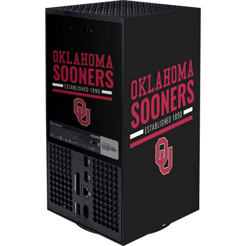 University of Oklahoma Sooners Est 1890 Xbox Series X Bundle Skin