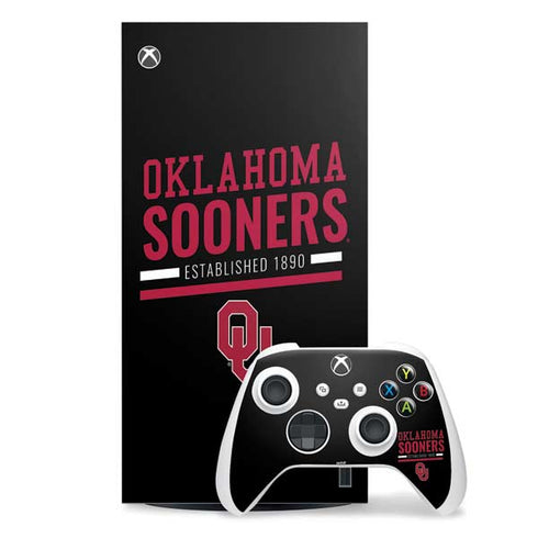 University of Oklahoma Sooners Est 1890 Xbox Series X Skins