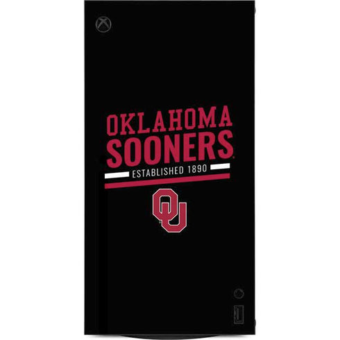 University of Oklahoma Sooners Est 1890 XBox Series X Digital Edition Console Skin