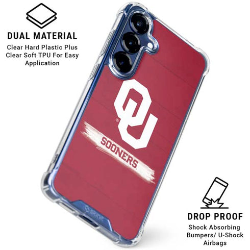 University of Oklahoma Sooners Galaxy S25 FE Clear Case