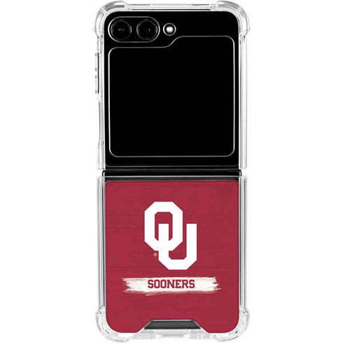 University of Oklahoma Sooners Galaxy Z Flip6 Clear Case