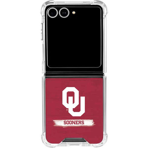 University of Oklahoma Sooners Galaxy Z Flip7 Clear Case