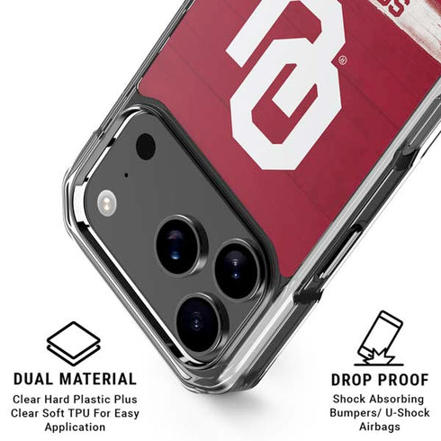 University of Oklahoma Sooners iPhone 17 Pro Clear Case
