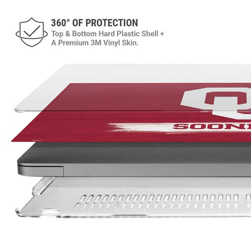 University of Oklahoma Sooners MacBook Pro 14in (2021-24) Case plus Skin