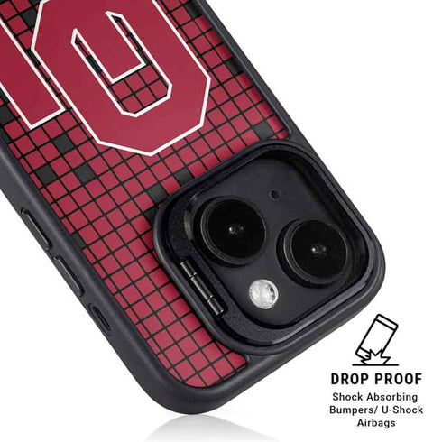 University of Oklahoma Sooners Red Digi iPhone 15 Plus Kickstand Case