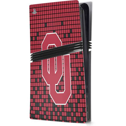 University of Oklahoma Sooners Red Digi PS5 Pro Console Skin