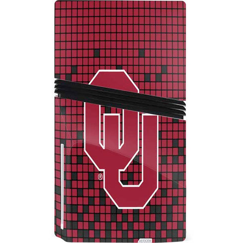 University of Oklahoma Sooners Red Digi PS5 Pro Disk Console Skin