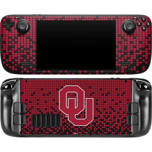 University of Oklahoma Sooners Red Digi Steam Deck Handheld Gaming Computer OLED Skin