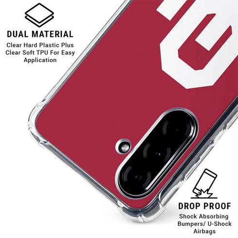 University of Oklahoma Sooners Red Galaxy A36 5G Clear Case
