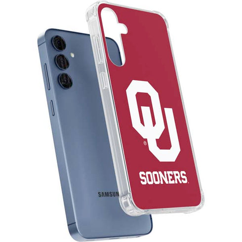 University of Oklahoma Sooners Red Galaxy A55 5G Clear Case