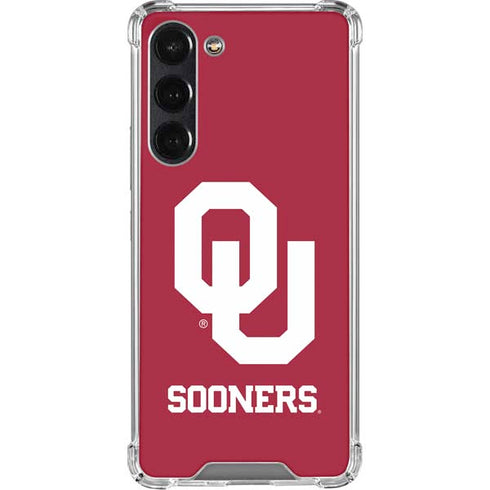 University of Oklahoma Sooners Red Galaxy S24 FE Clear Case