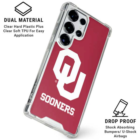 University of Oklahoma Sooners Red Galaxy S26 Ultra Clear Case