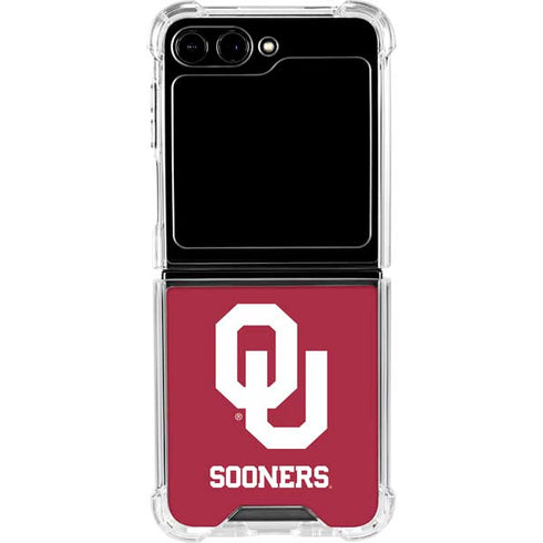 University of Oklahoma Sooners Red Galaxy Z Flip6 Clear Case