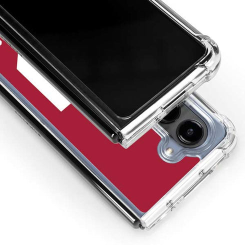 University of Oklahoma Sooners Red Galaxy Z Fold5 5G Clear Case