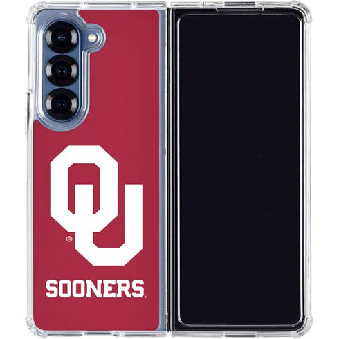 University of Oklahoma Sooners Red Galaxy Z Fold7 Clear Case