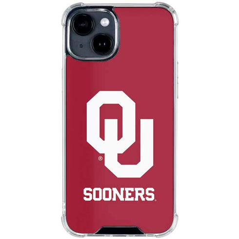 University of Oklahoma Sooners Red iPhone 15 Clear Case
