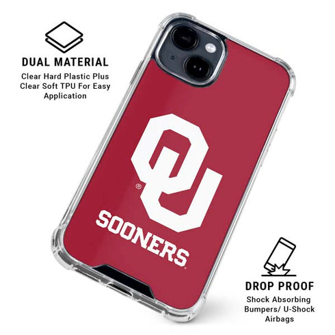 University of Oklahoma Sooners Red iPhone 15 Clear Case