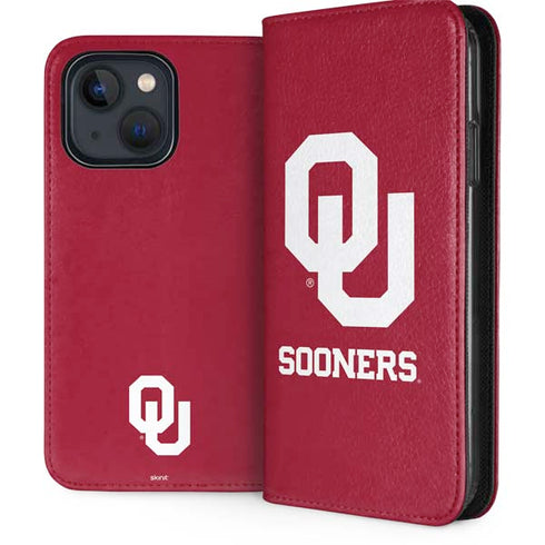 University of Oklahoma Sooners Red iPhone 15 Folio Case