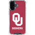 University of Oklahoma Sooners Red iPhone 16 Plus Clear Case