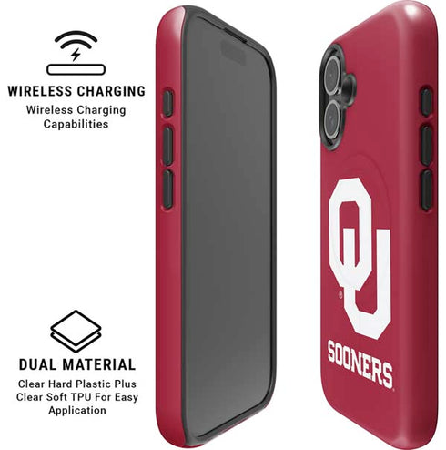 University of Oklahoma Sooners Red iPhone 16 Plus Magsafe Impact Case